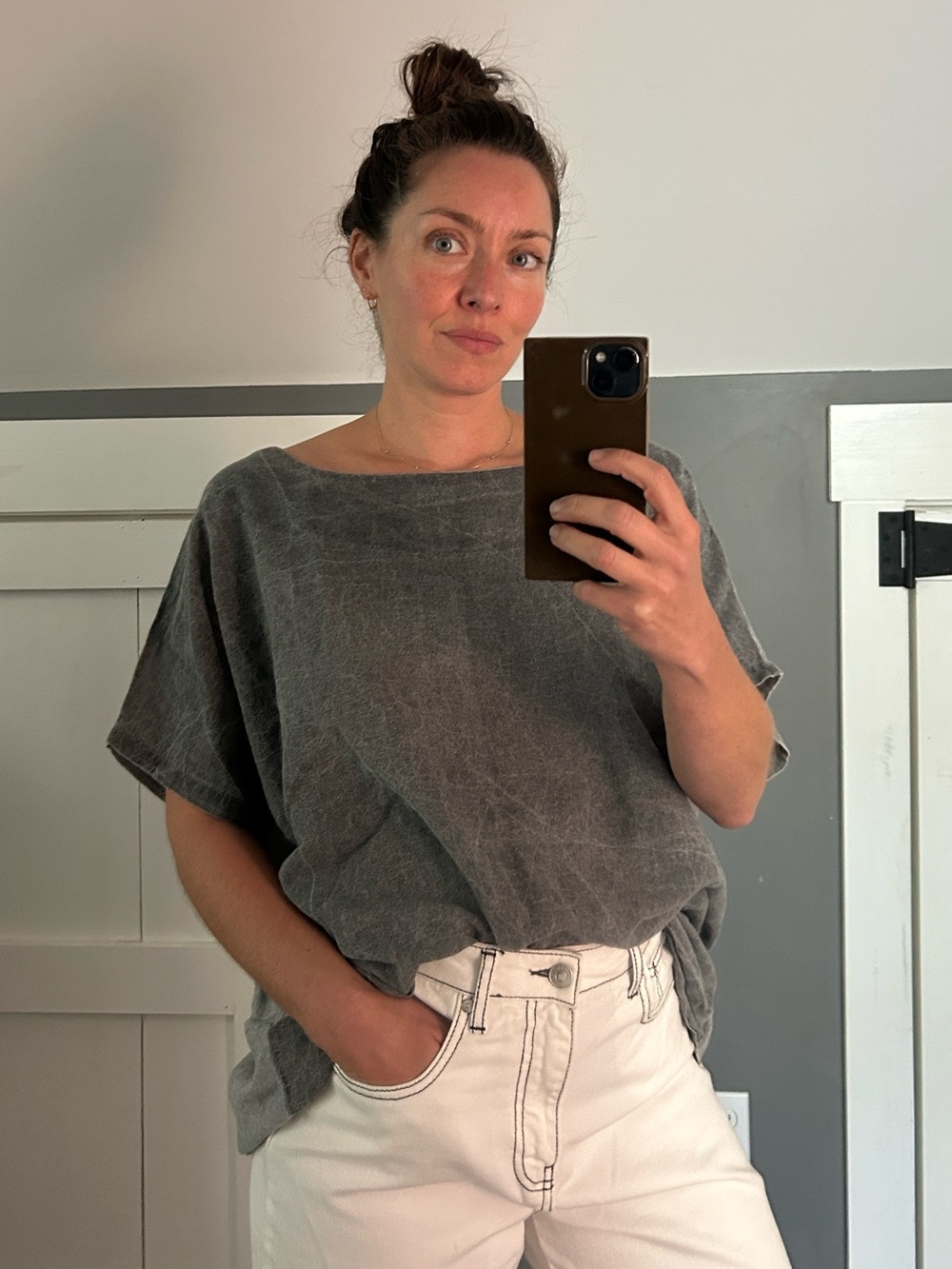 NYC Gray Short-Sleeve Boxy Tee